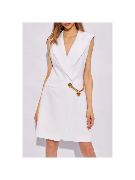 Mini vestido sin mangas Moschino blanco