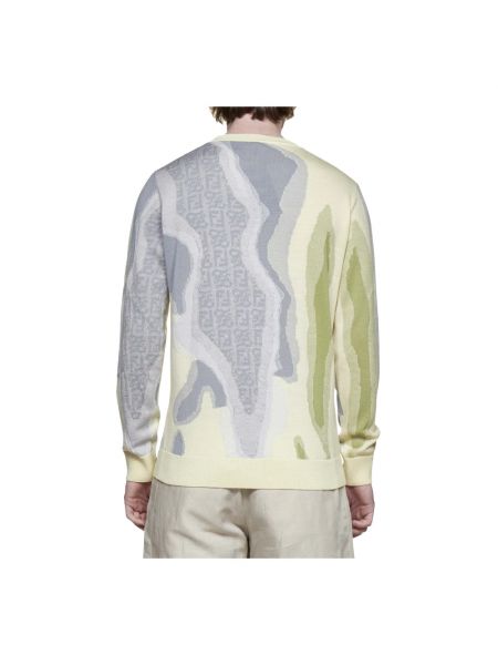 Jersey de lana con estampado de tela jersey Fendi verde