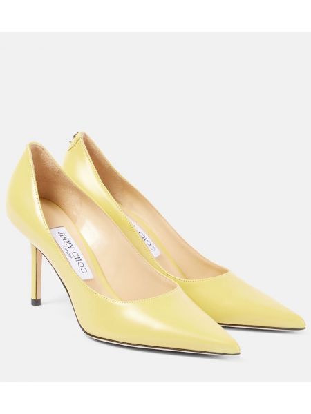 Lær pumps Jimmy Choo gul