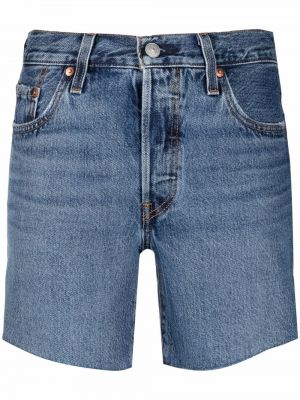Shorts di jeans a vita alta Levi's blu