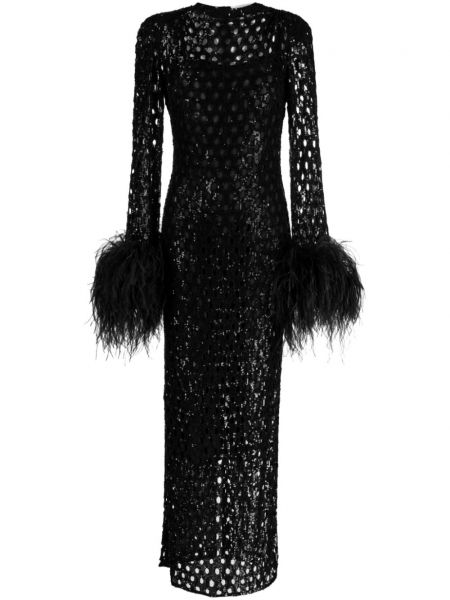 Ажурна макси рокля Rachel Gilbert черно