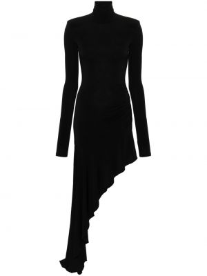Robe de soirée asymétrique The Andamane noir