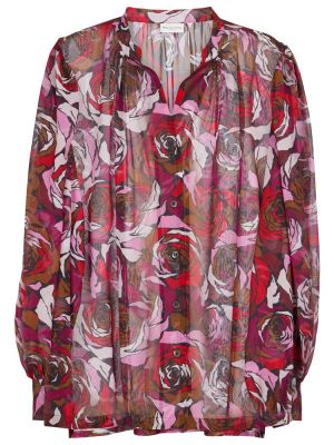 Svilena srajca s cvetličnim vzorcem Dries Van Noten