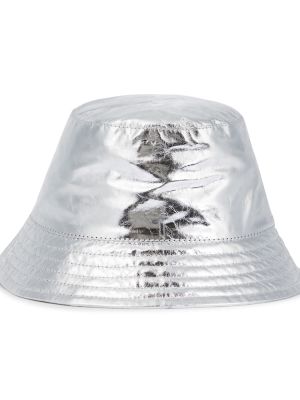 Kožený klobouk Isabel Marant stříbrný