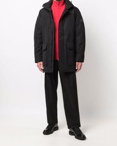 Péřový kabát Tommy Hilfiger černý