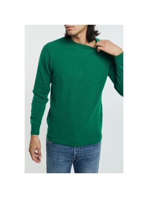 Jersey de lana de cachemir de tela jersey Roy Roger's verde