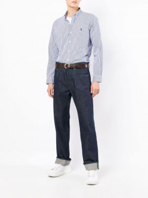 Siuvinėta nėriniuota marškiniai su raišteliais Polo Ralph Lauren