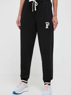 Sportovní kalhoty s potiskem Puma černé