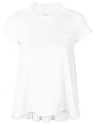 Camiseta plisada Sacai blanco