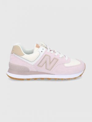 Pantofi cu toc cu toc cu toc plat New Balance roz