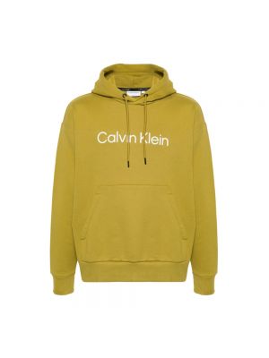 Bluza z kapturem Calvin Klein zielona