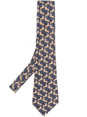 Selyem nyakkendő nyomtatás Hermès