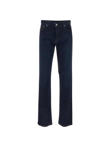 Niebieskie proste jeansy Ermenegildo Zegna