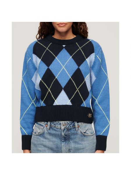 Жаккардовый свитер Superdry синий