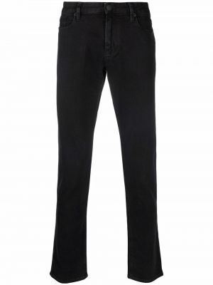Slim fit skinny džíny s nízkým pasem Emporio Armani černé