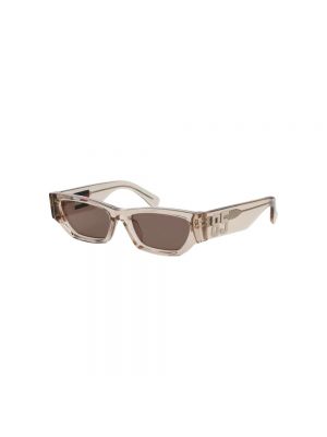 Okulary przeciwsłoneczne Tommy Hilfiger beżowe