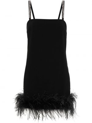 Koktejlové šaty z peří Pinko černé