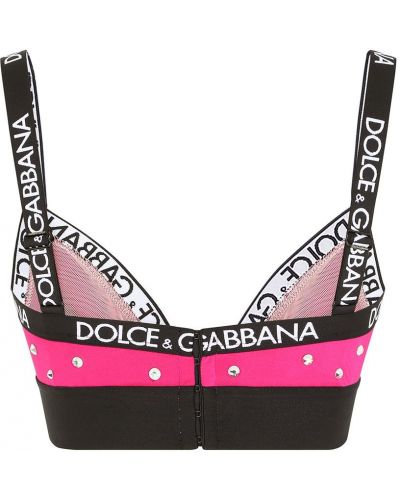Podprsenka s flitry Dolce & Gabbana růžová