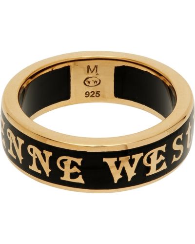 Złoty pierścionek Vivienne Westwood, сzarny
