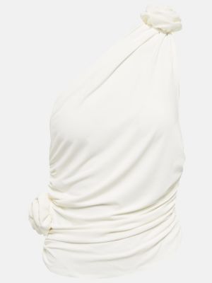 Geblümt one-shoulder-top Magda Butrym weiß