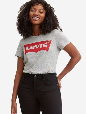 Хлопковая футболка Levi’s® серая