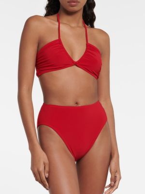 Bikini z wysoką talią Norma Kamali czerwony