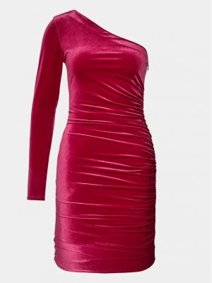 Slim fit koktejlové šaty Hugo růžové