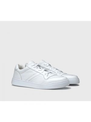 Sneakersy skórzane Doucal's białe