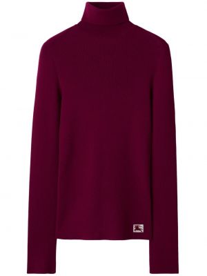 Sweter wełniany Burberry różowy