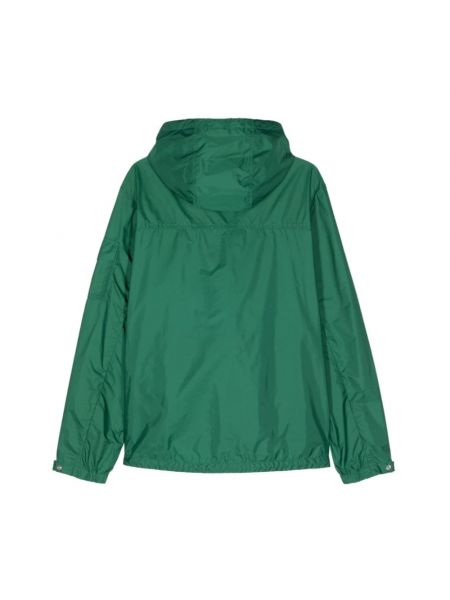 Abrigo con capucha elegante Moncler verde