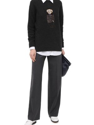 Кашемировый пуловер Ralph Lauren серый