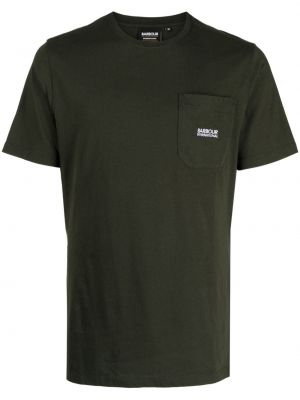 T-shirt con stampa con scollo tondo Barbour verde