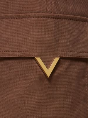 Cargo hlače visoki struk Valentino smeđa