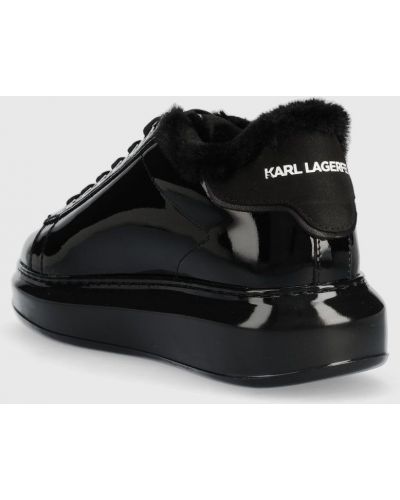 Bőr sneakers Karl Lagerfeld fekete