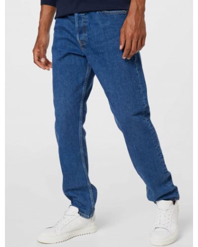Alt laienevad teksapüksid Jack & Jones sinine