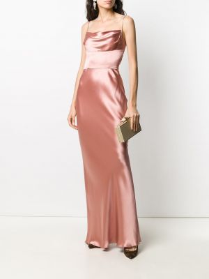 Vestido de noche drapeado Dolce & Gabbana rosa