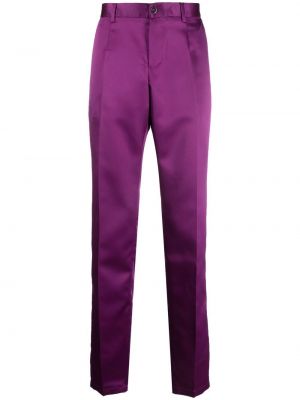 Сатиновые брюки Dolce & Gabbana, фиолетовые