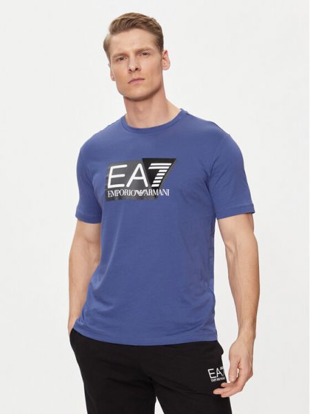 Тениска Ea7 Emporio Armani синьо