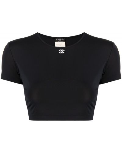 Тениска Chanel Pre-owned черно