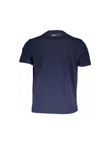 Camiseta de algodón con estampado manga corta Plein Sport azul
