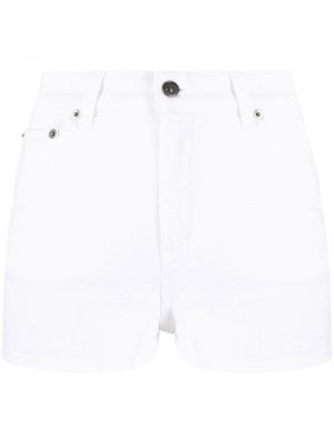 Shorts di jeans a vita alta Dondup bianco