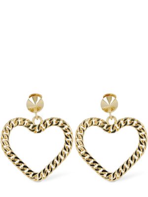 Σκουλαρίκια με μοτίβο καρδιά Moschino χρυσό