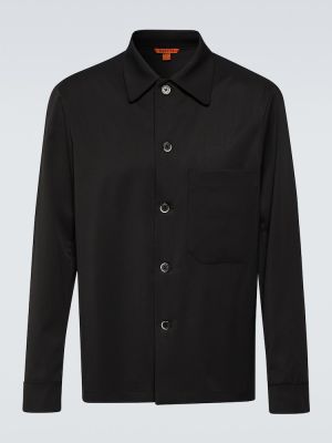 Μάλλινο πουκάμισο Barena Venezia μαύρο