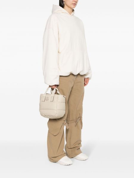 Leder shopper handtasche Moncler beige