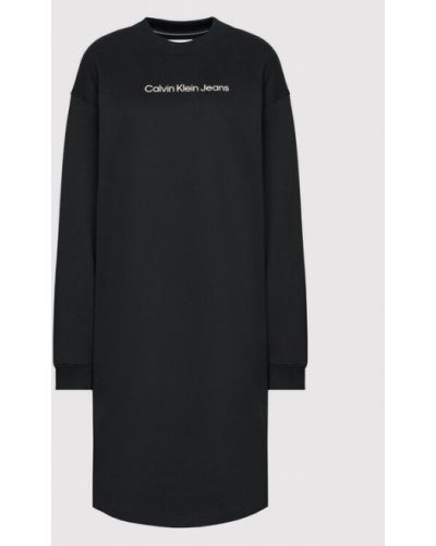Calvin Klein Jeans Plus Kötött ruha J20J218033 Fekete Relaxed Fit