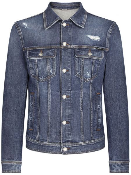 Denimjakke med knapper Dolce & Gabbana blå