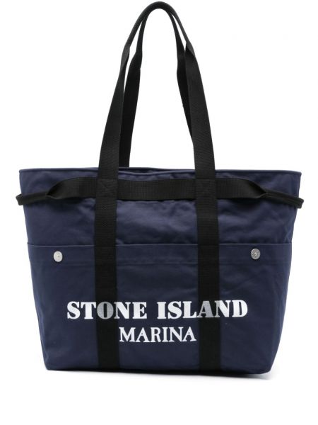 Τσάντα shopper Stone Island μπλε