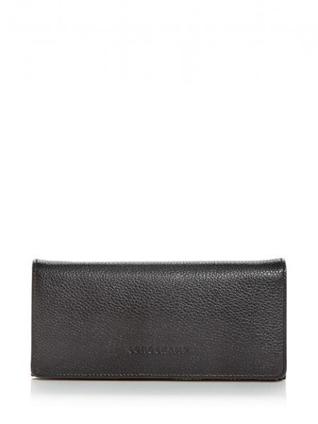 Черный кожаный кошелек Longchamp
