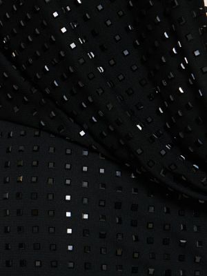 Sukienka mini z kryształkami David Koma czarna