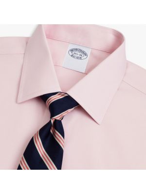 Camisa de algodón de punto de espiga Brooks Brothers rosa